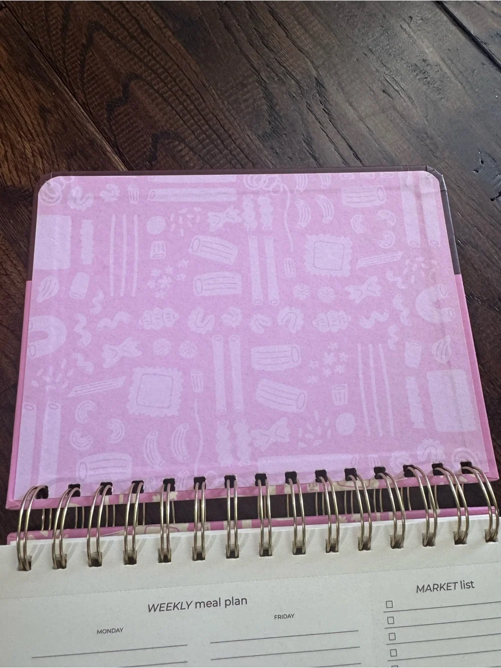 U Style Endless Pastabilities Spiral Meal Planner - Pink & Burgundy